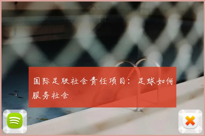 国际足联社会责任项目：足球如何服务社会